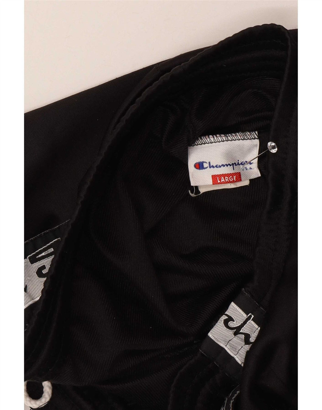 Champion Herren-Trainingshose mit Grafik, groß, schwarzes Farbblock-Polyester