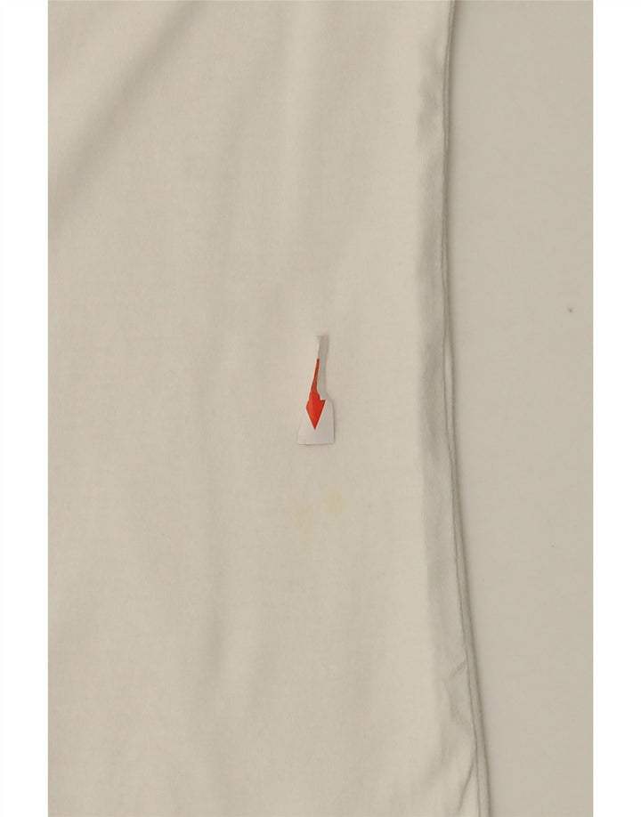 Zara Damen T-Shirt Top UK 12 Medium Weiß