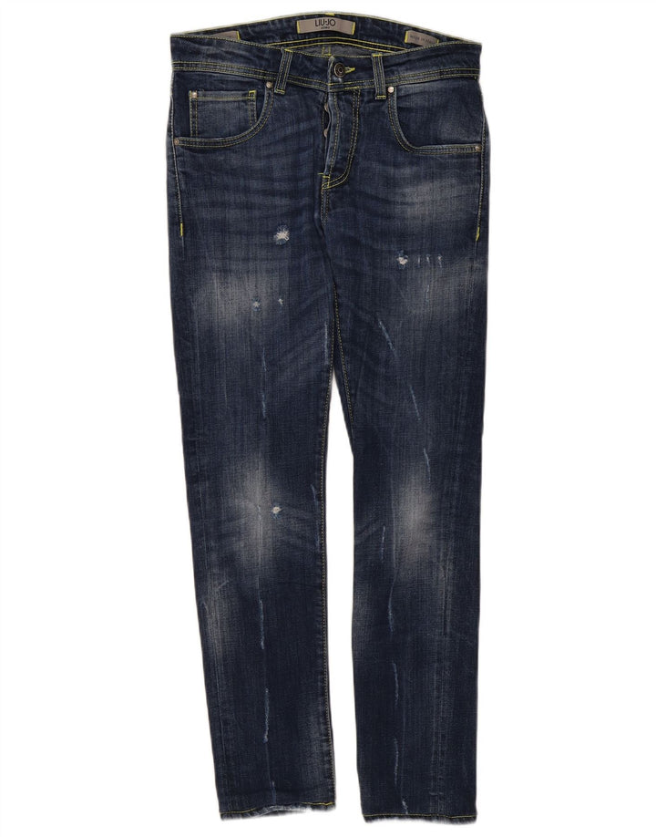 Liu Jo Distressed Slim Jeans für Herren, W32, L29, Marineblau