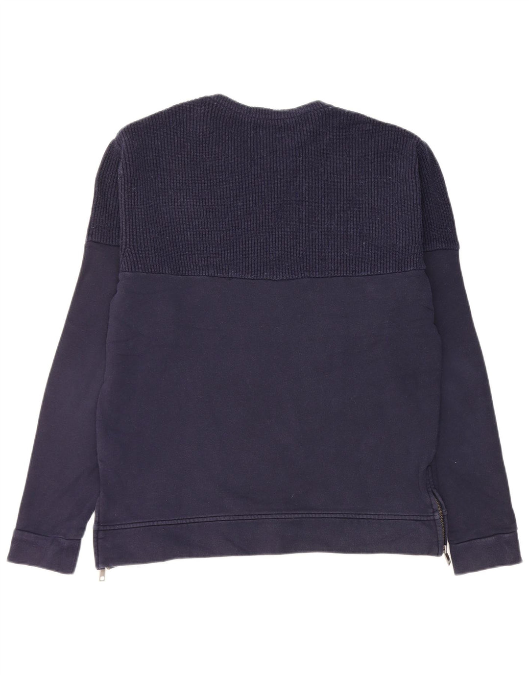 Zara Herren-Sweatshirt, Pullover, groß, marineblau, Baumwolle