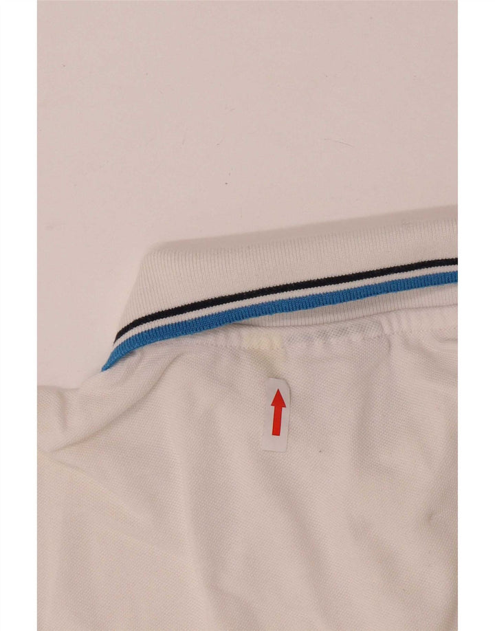 Diadora Herren-Poloshirt aus mittelweißer, gestreifter Baumwolle
