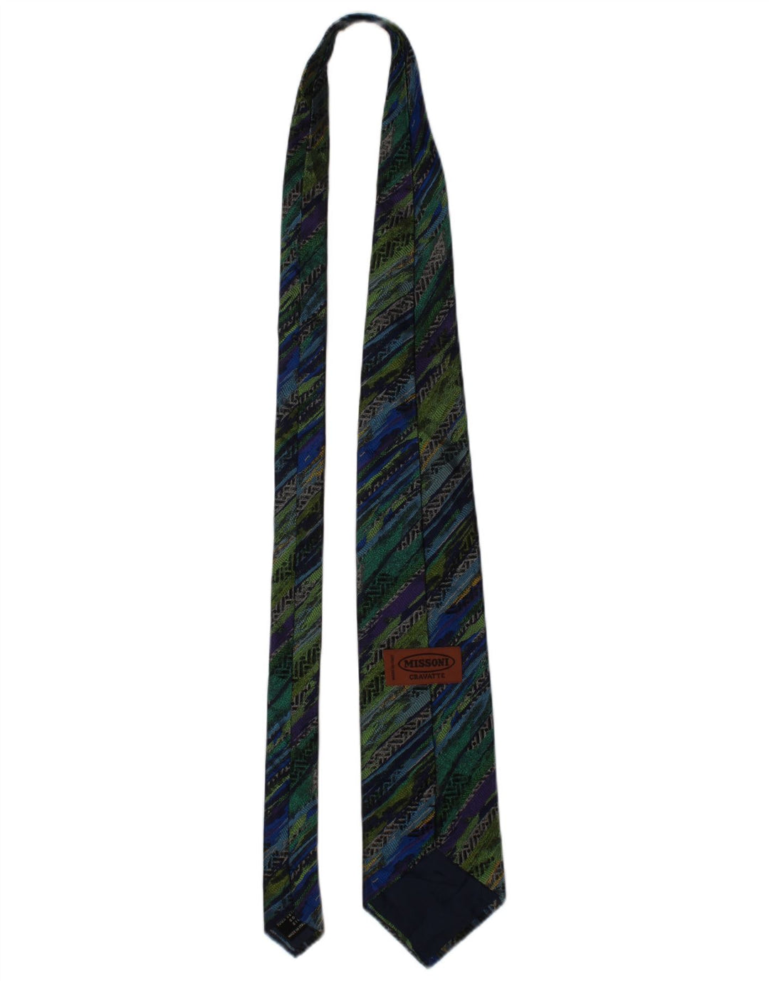 Missoni Herren Cravatte-Krawatte, Einheitsgröße, mehrfarbig, geometrisch, Seide, Designer