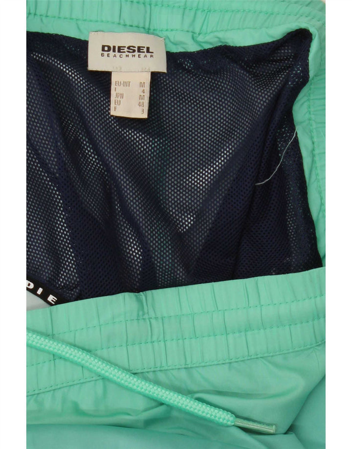 Diesel Herren-Badeshorts, mittelblau, Blumenmuster, Strand, normal
