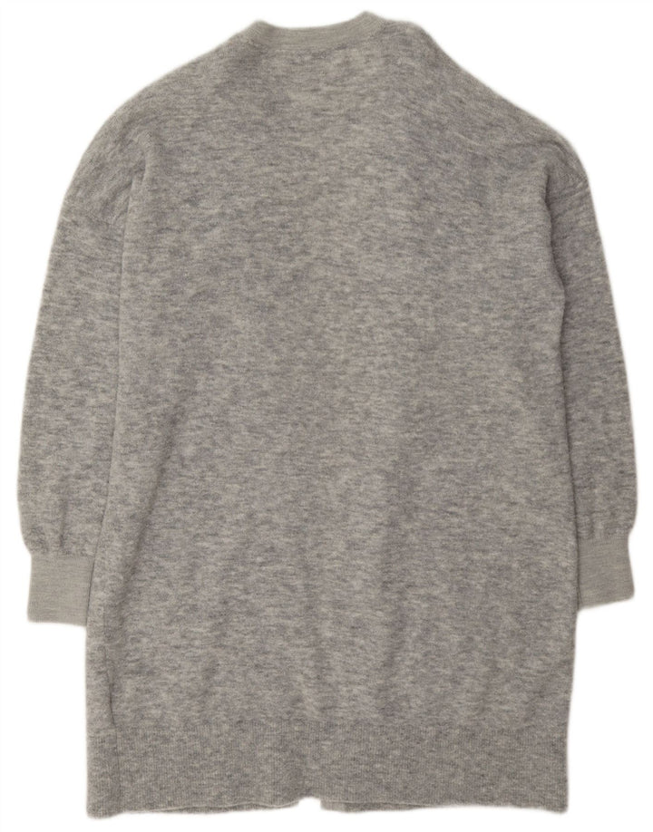 Tommy Hilfiger Damen-Strickjacke, übergroß, lang, Gr. 10, klein, Grau