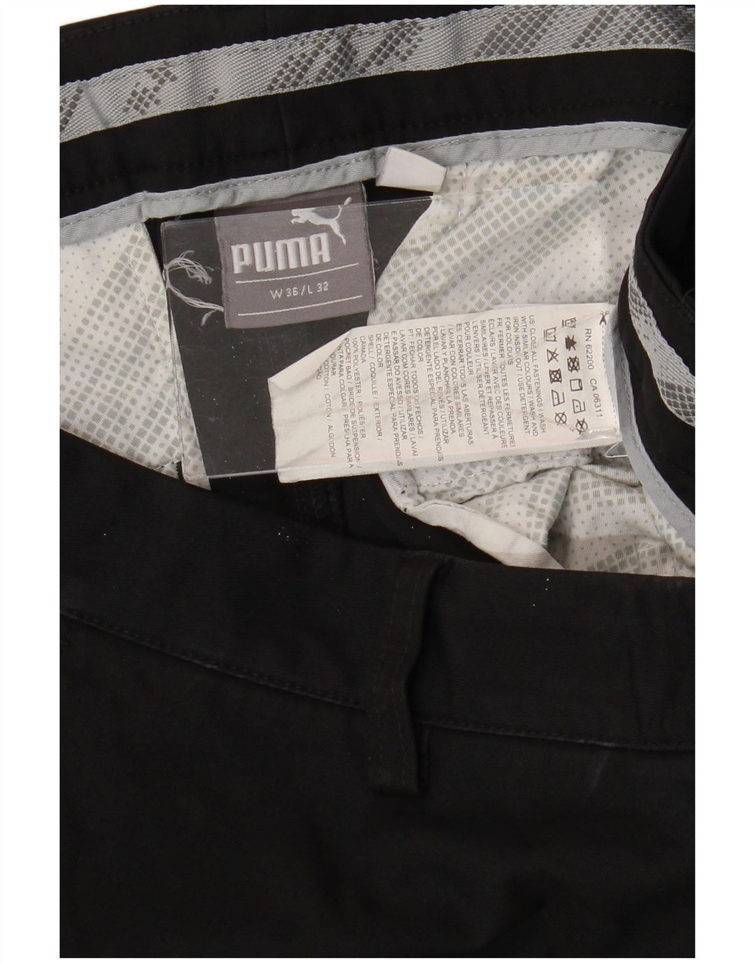 PUMA Herren Slim Chino Hose W36 L32 Schwarz Polyester
