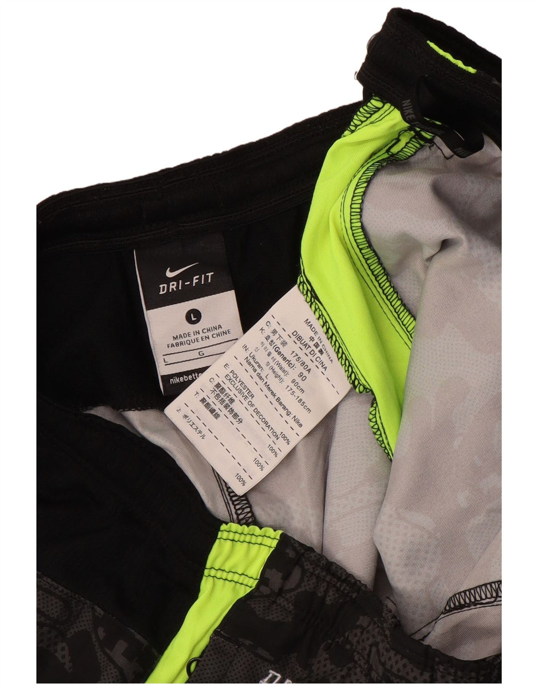 Nike Herren Dri Fit Sportshorts, groß, aus schwarzem Polyester