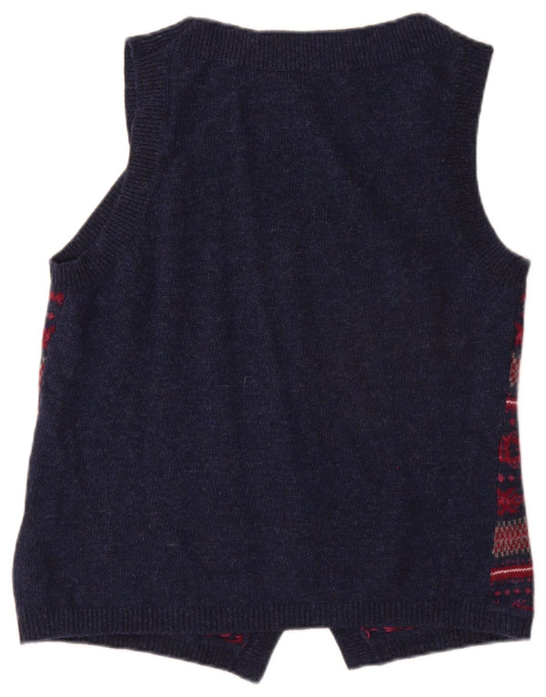 CREW CLOTHING Damen-Cardigan-Pullover UK 16 Large Marineblau Fair Isle