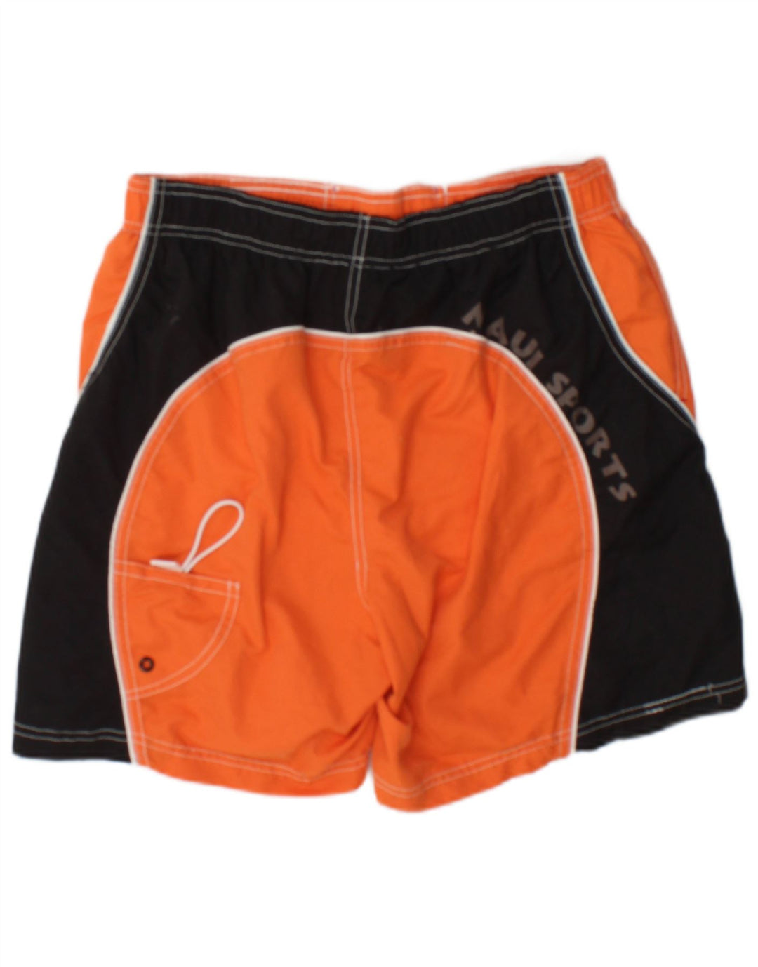 Maui and Sons Herren-Badeshorts, groß, orangefarbenes Farbblock-Polyester