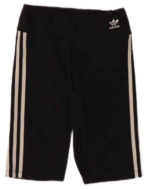 Adidas Damen Sportshorts UK 10 Small Schwarz Polyester