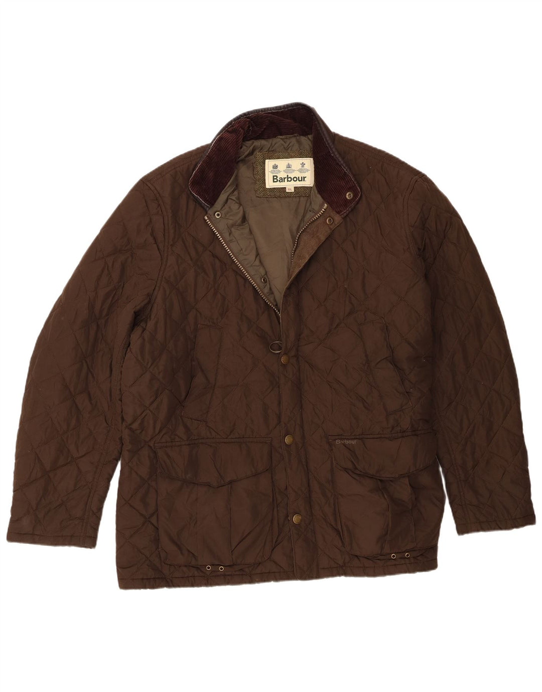 Barbour Herren Steppjacke UK 44 2XL Braunes Polyester