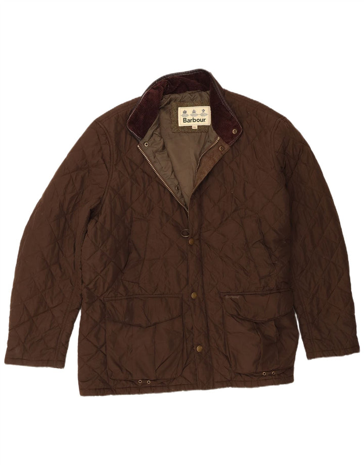 Barbour Herren Steppjacke UK 44 2XL Braunes Polyester