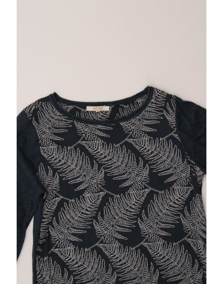 WHITE STUFF Womens Abstract Pattern Jumper Dress UK 10 Small  Navy Blue Vintage White Stuff and Second-Hand White Stuff from Messina Hembry 