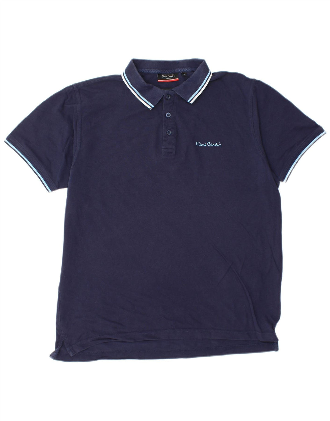 PIERRE CARDIN Herren-Poloshirt mit normaler Passform, große marineblaue Baumwolle