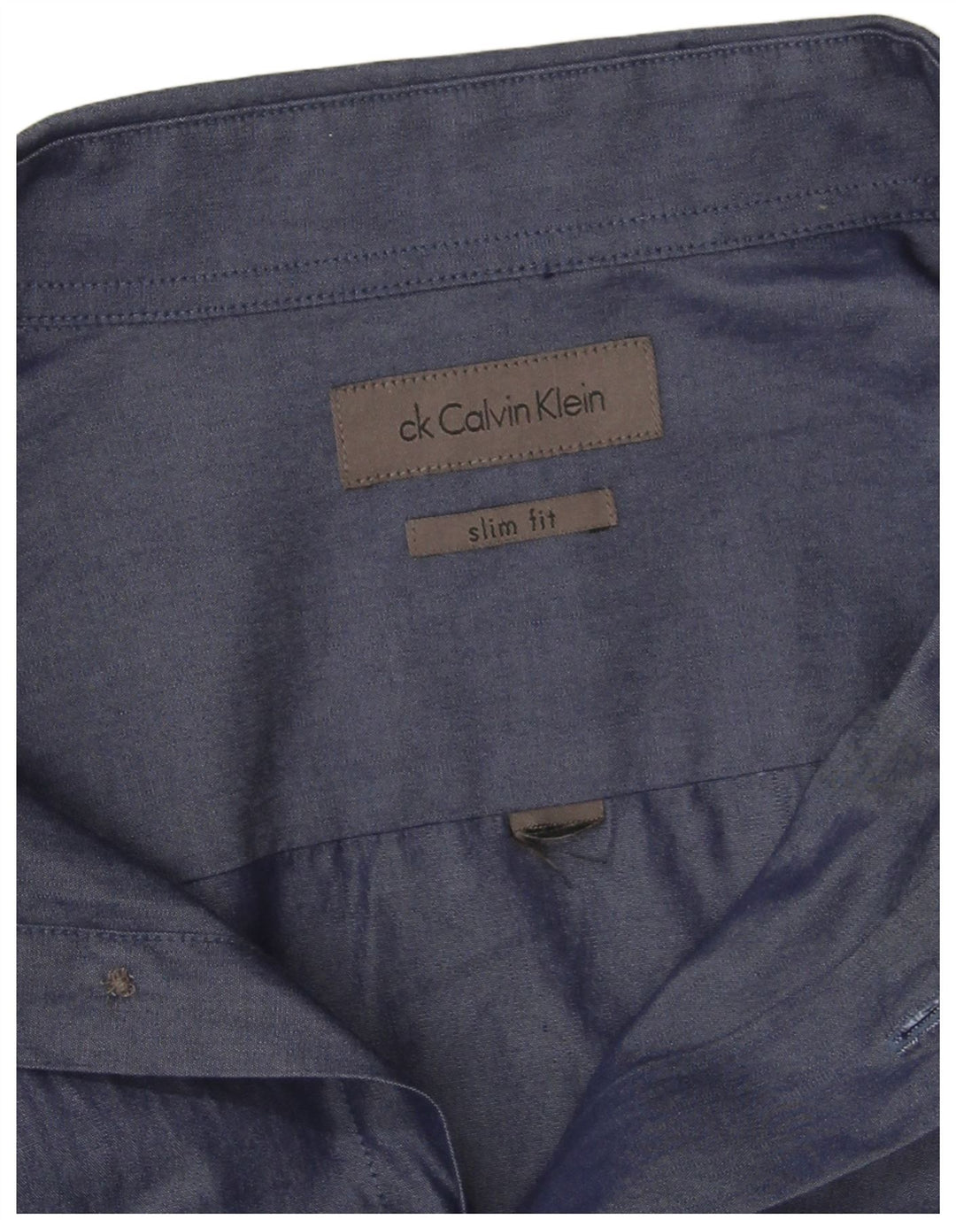 Calvin Klein Herren-Slim-Fit-Hemd, groß, Marineblau
