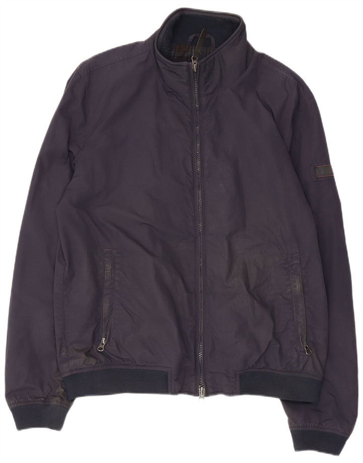 Woolrich Herren Bomberjacke UK 40 Large Marineblau Polyamid