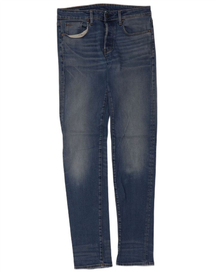 G-Star Herren 3301 Slim Jeans W30 L36 Blaue Baumwolle