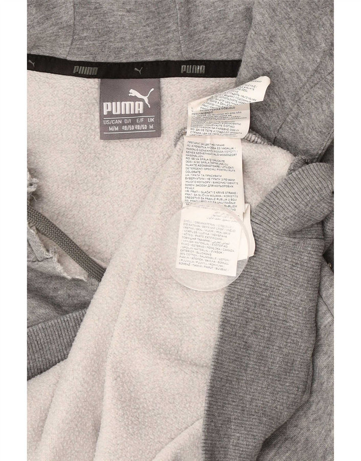 Puma Herren-Kapuzenpullover mit Grafik, mittelgrau gesprenkelte Baumwolle