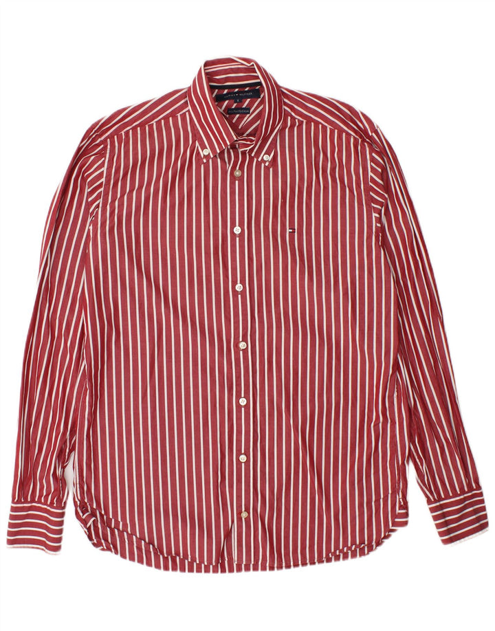 Tommy Hilfiger Herrenhemd, klein, rot gestreift, Baumwolle
