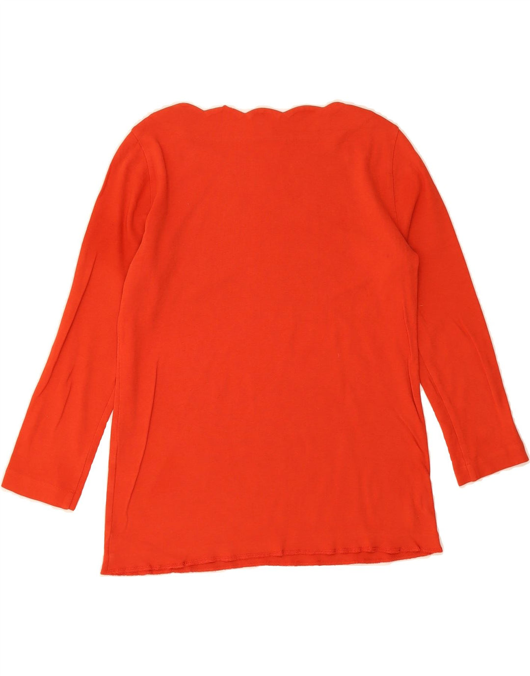 J. CREW Womens Top 3/4 Sleeve UK 10 Small Orange Cotton Vintage J. Crew and Second-Hand J. Crew from Messina Hembry 