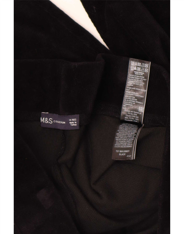 Marks & Spencer Damen Leggings UK 14 Große schwarze Baumwolle