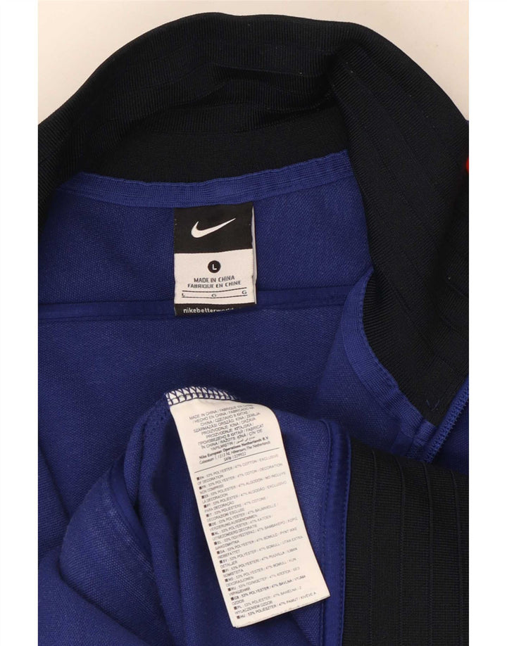 Nike Herren Barcelona Graphic Trainingsanzug-Oberteil, Größe L, Blau, Farbblock