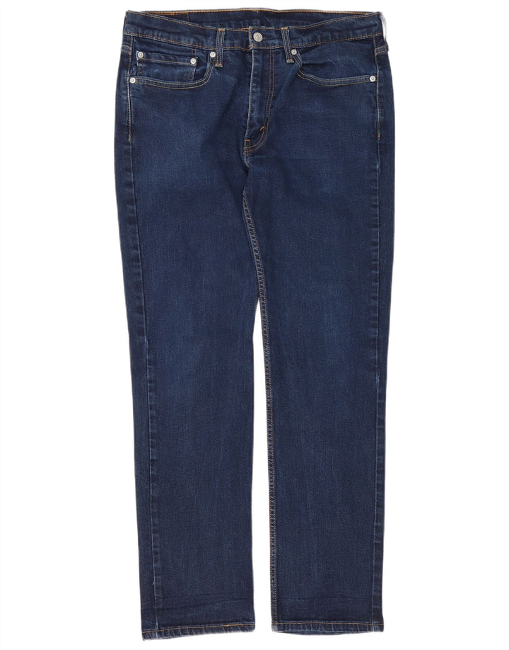 Levi's Herren 514 Straight Jeans W34 L32 Marineblaue Baumwolle