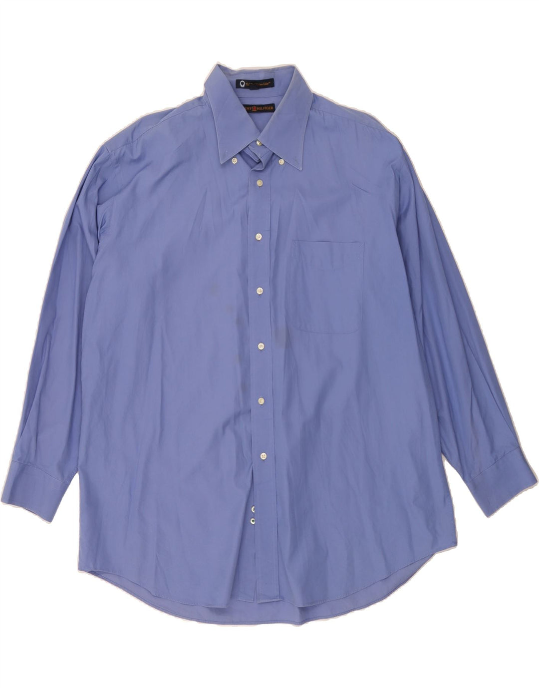 TOMMY HILFIGER Mens Shirt Size 17 XL Blue Vintage Tommy Hilfiger and Second-Hand Tommy Hilfiger from Messina Hembry 
