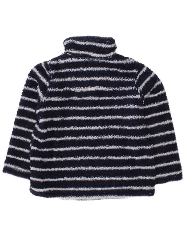 JOULES Mädchen-Fleecepullover mit Reißverschluss am Hals, 3–4 Jahre, marineblau gestreift, Polyester