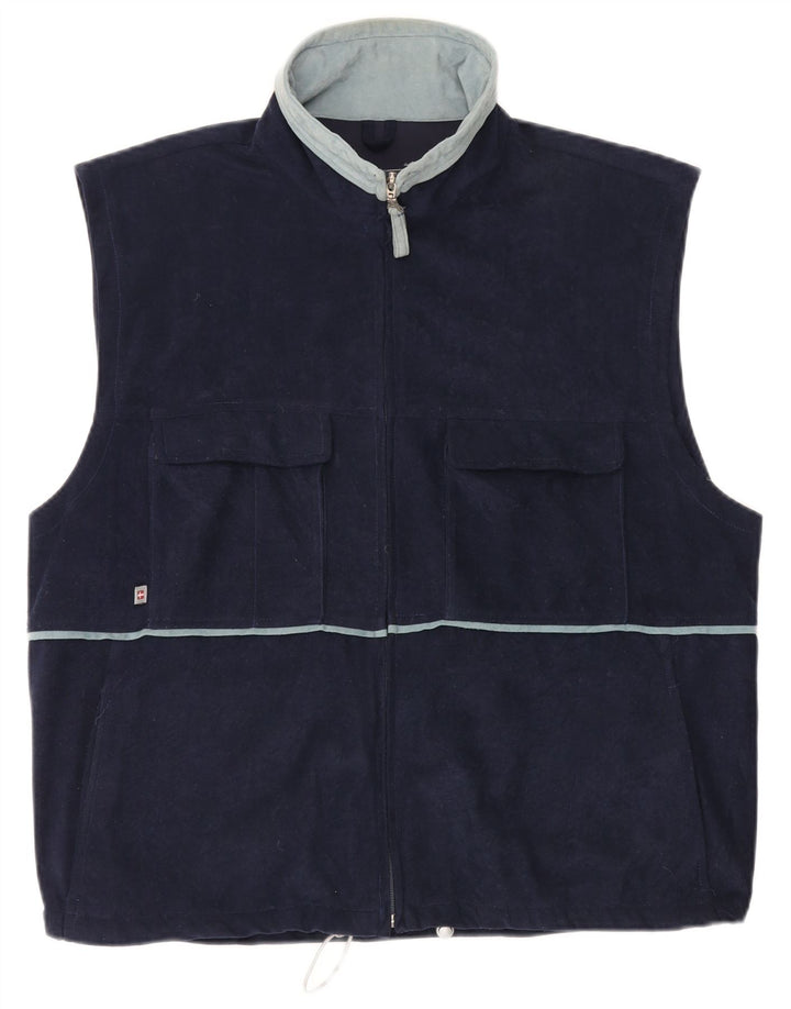 MC Kee's Herrenweste UK 42 XL Marineblaues Polyester