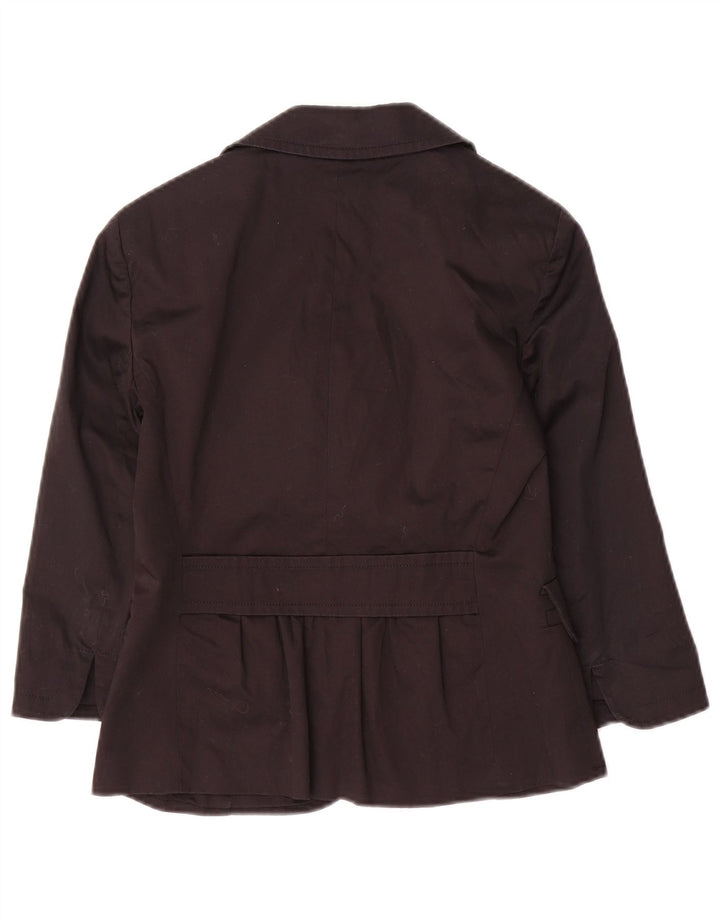 Max&Co. Damen-Blazerjacke mit 3 Knöpfen und 3/4-Ärmeln, UK 6 XS, schwarze Baumwolle