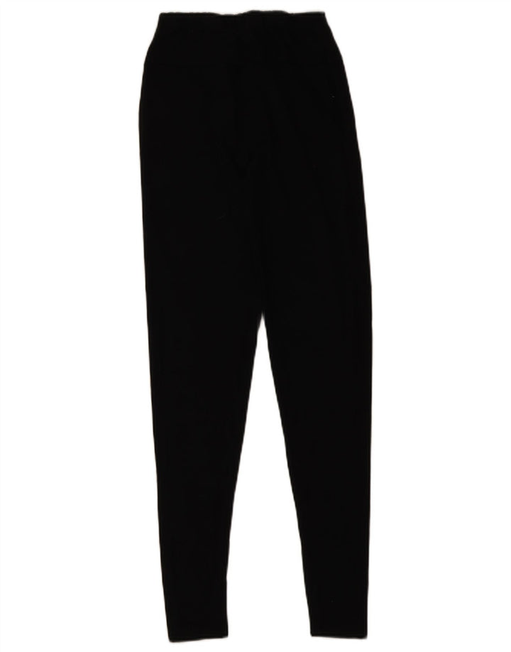 Ellesse Womens Graphic Leggings UK 10 Small Schwarz Baumwolle