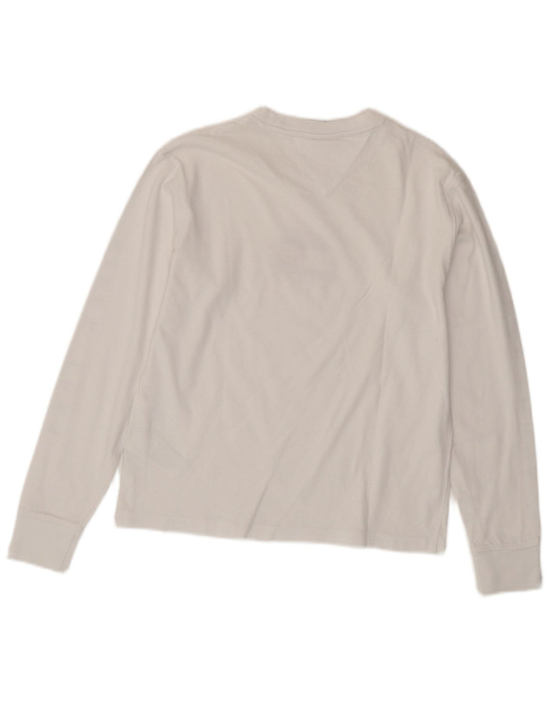 TOMMY HILFIGER Damen Grafik T-Shirt Top UK 10 Small Weiße Baumwolle