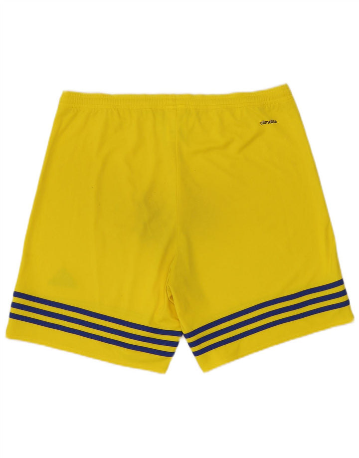 Adidas Herren Climalite Sport Shorts Mittelgelb gestreift Polyester