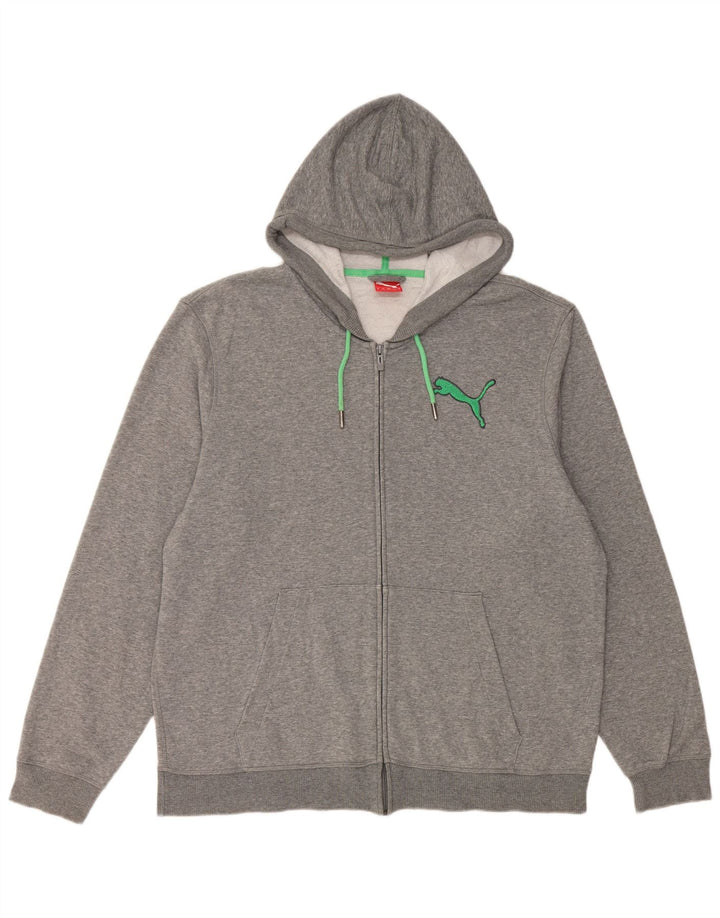 PUMA Herren Zip Hoodie Pullover XL Grau meliert