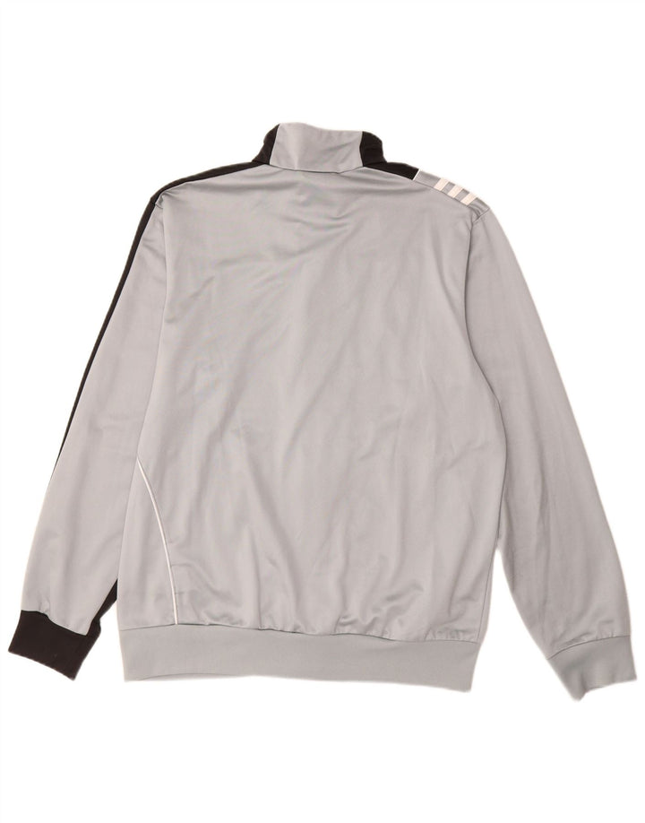 Adidas Herren-Trainingsanzug-Oberteiljacke UK 40/42 Mittelgraues Colourblock-Polyester