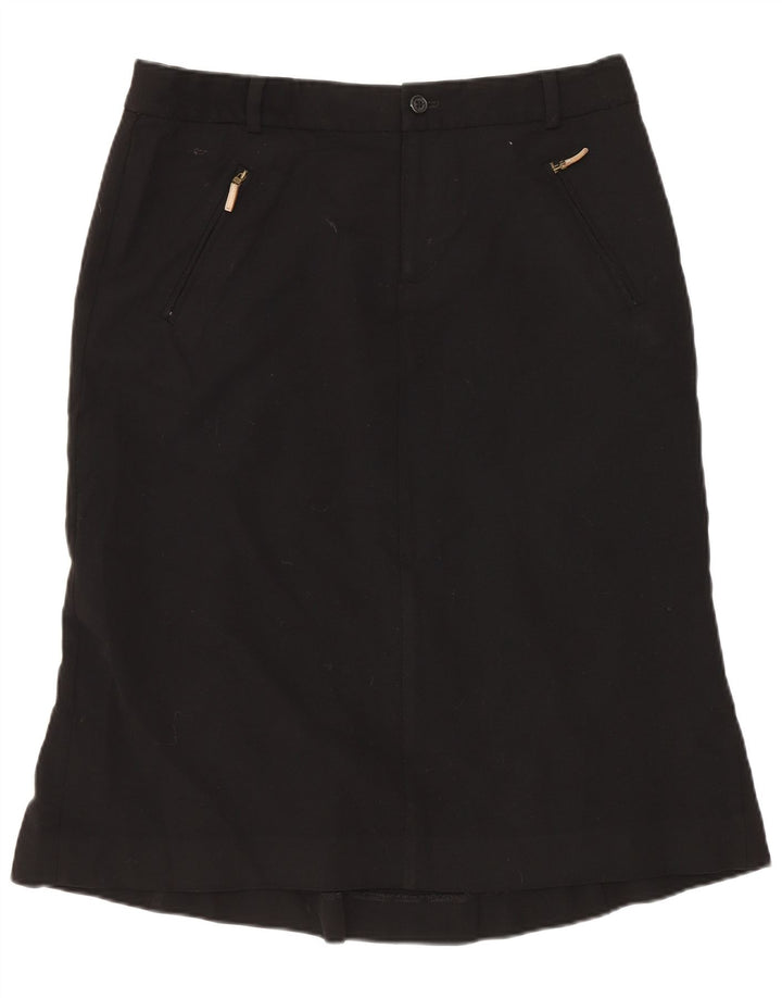 Ralph Lauren Damen A-Linienrock US 6 Medium W30 Schwarze Wolle