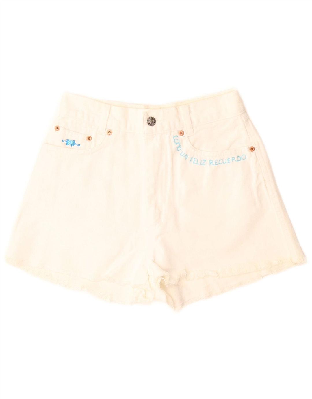 Charro Damen-Jeansshorts mit weitem Bein, W29, mittelweiße Baumwolle