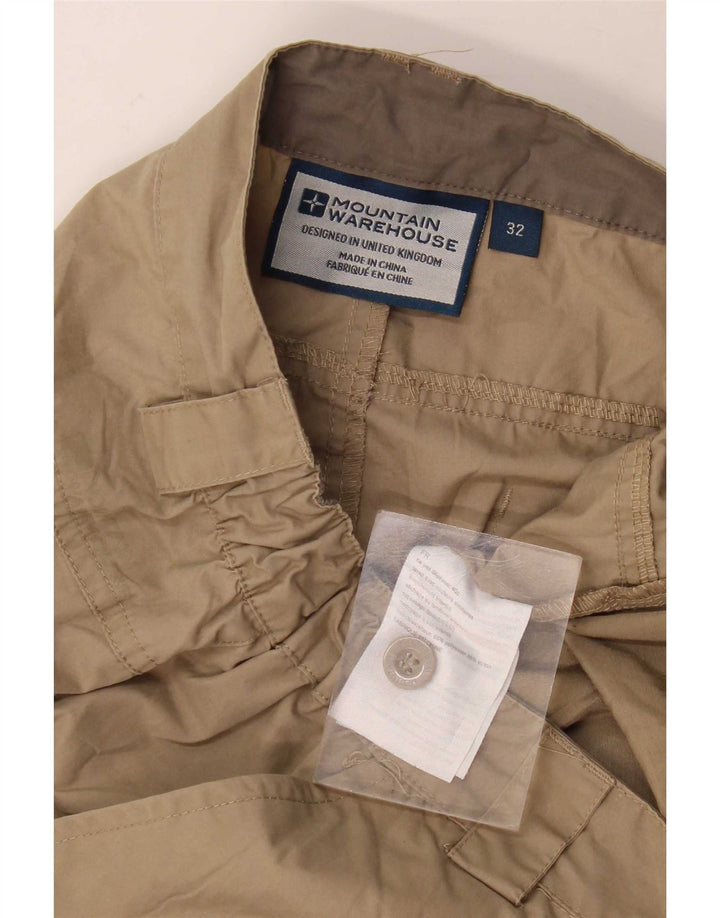 Mountain Warehouse Gerade Herren-Cargohose, W32, L32, Beige, Polyester