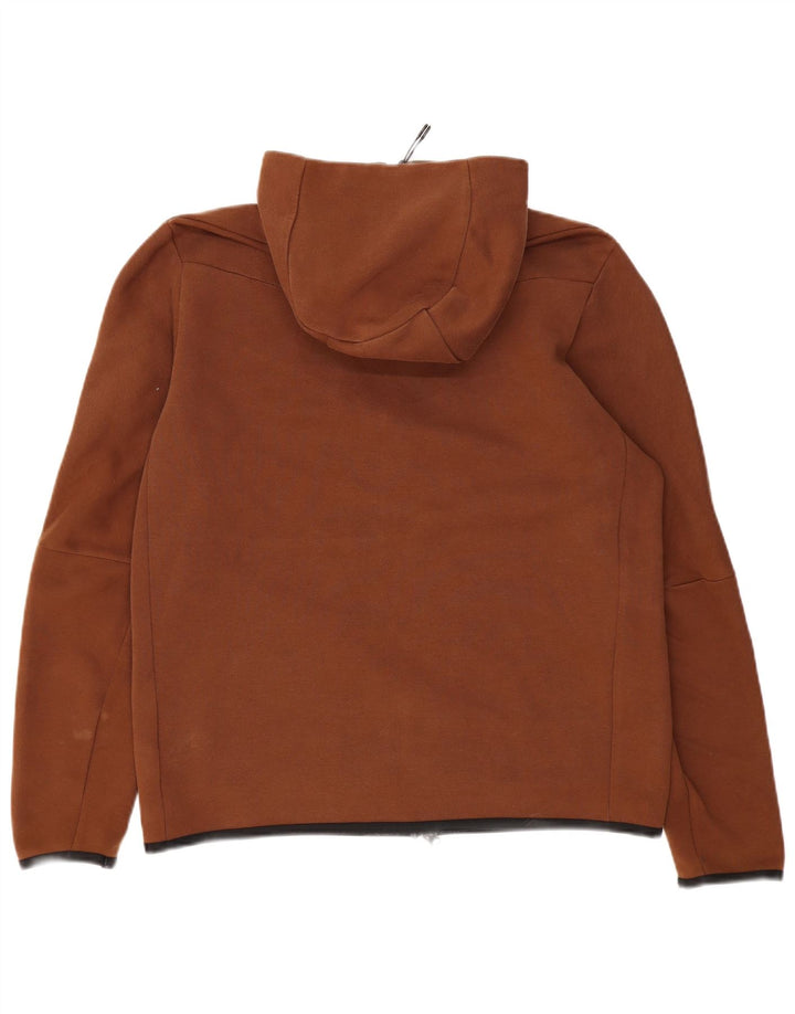 Nike Herren-Kapuzenpullover mit Reißverschluss, groß, braune Baumwolle