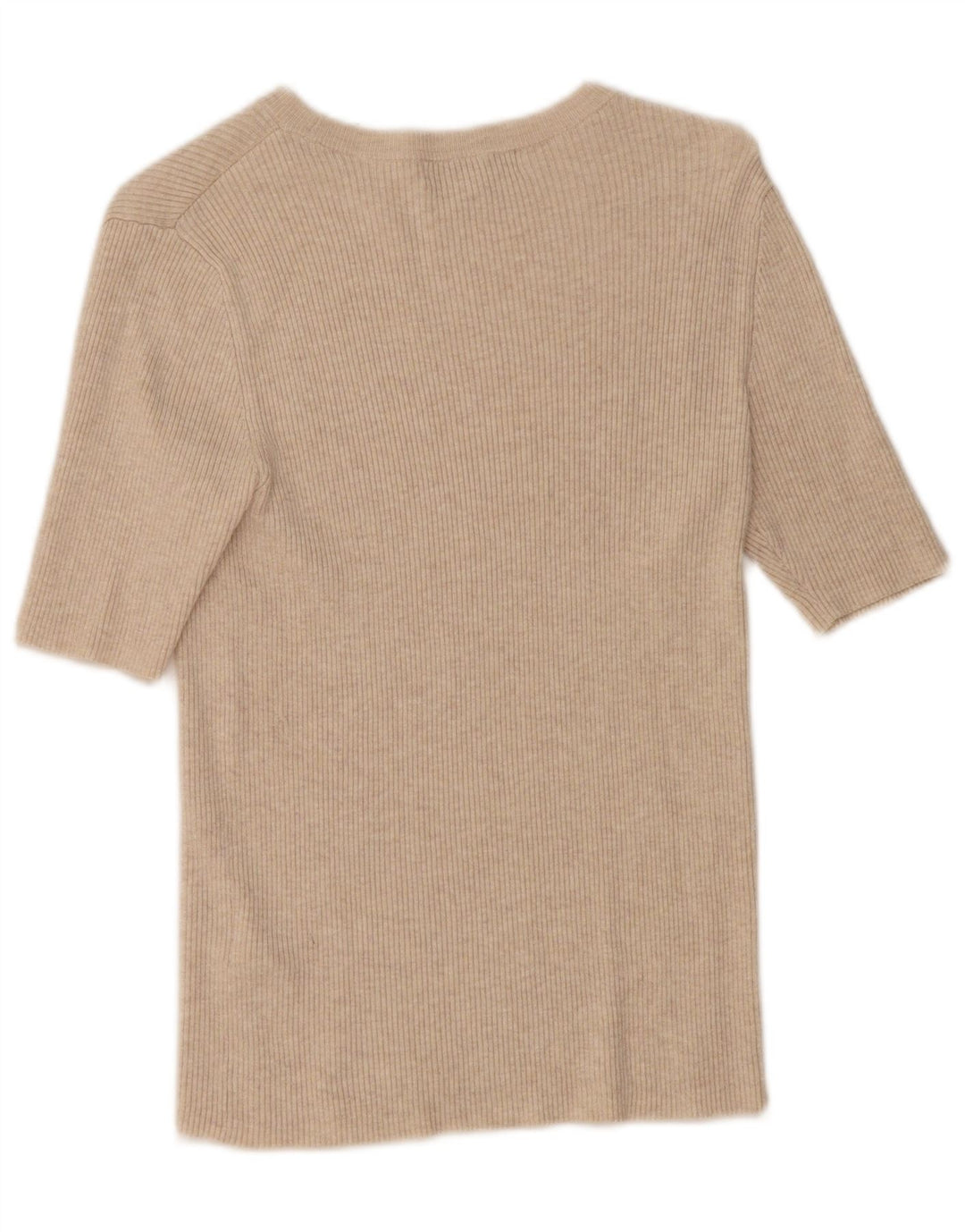 Marks & Spencer Damen T-Shirt Top UK 12 Mittelbeige Viskose