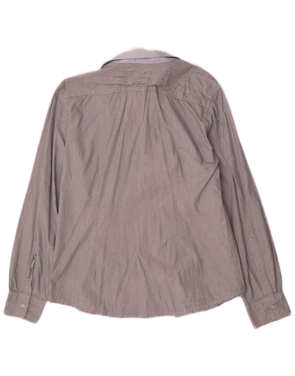 Marina Militare Damenhemd UK 20 2XL Graue Nadelstreifen-Baumwolle