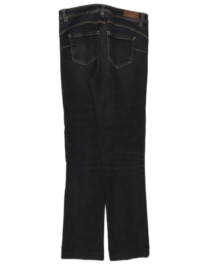 Benetton Damen Bootcut Jeans W29 L28 Marineblau