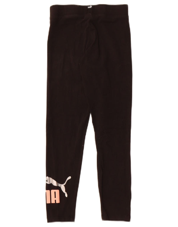 Puma Mädchen-Leggings mit Grafik, 9–10 Jahre, Schwarz
