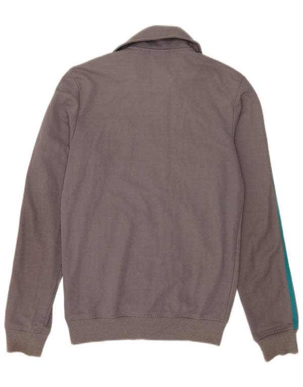Adidas Herren-Trainingsanzug-Top-Jacke, kleine graue Colourblock-Baumwolle