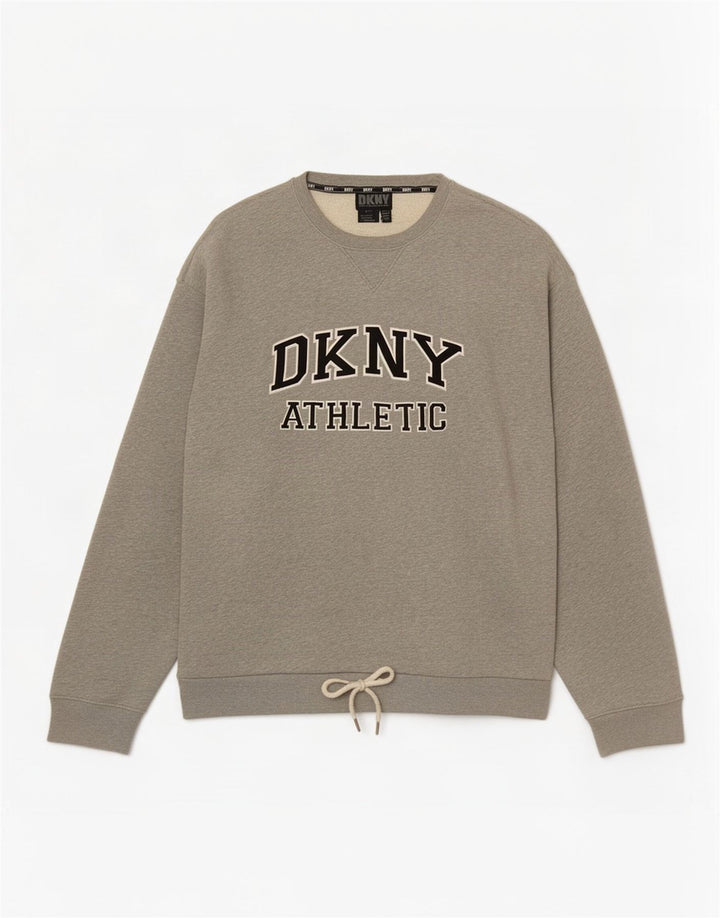 Dkny Herren-Sweatshirt mit Grafik, groß, aus grauer Baumwolle