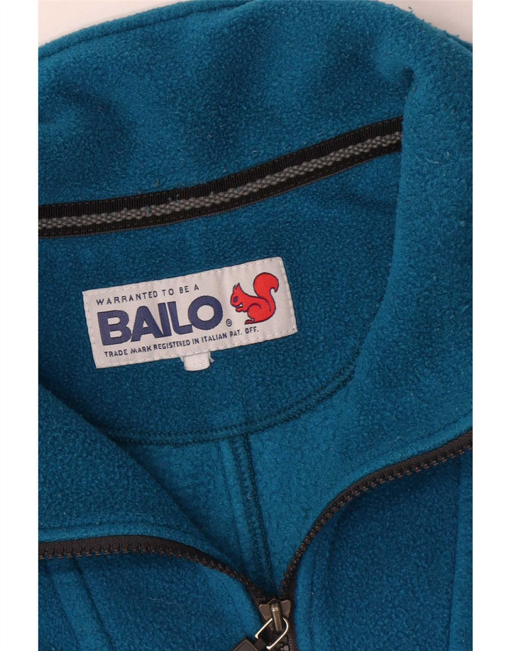 Bailo Herren-Fleecepullover mit Reißverschluss am Hals, großes, blaues Polyester