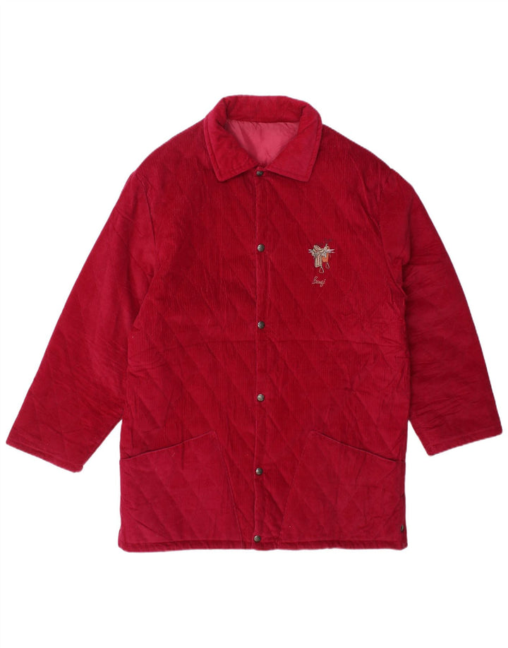 Brugi Herren Cordjacke UK 38 Medium Burgunder Baumwolle