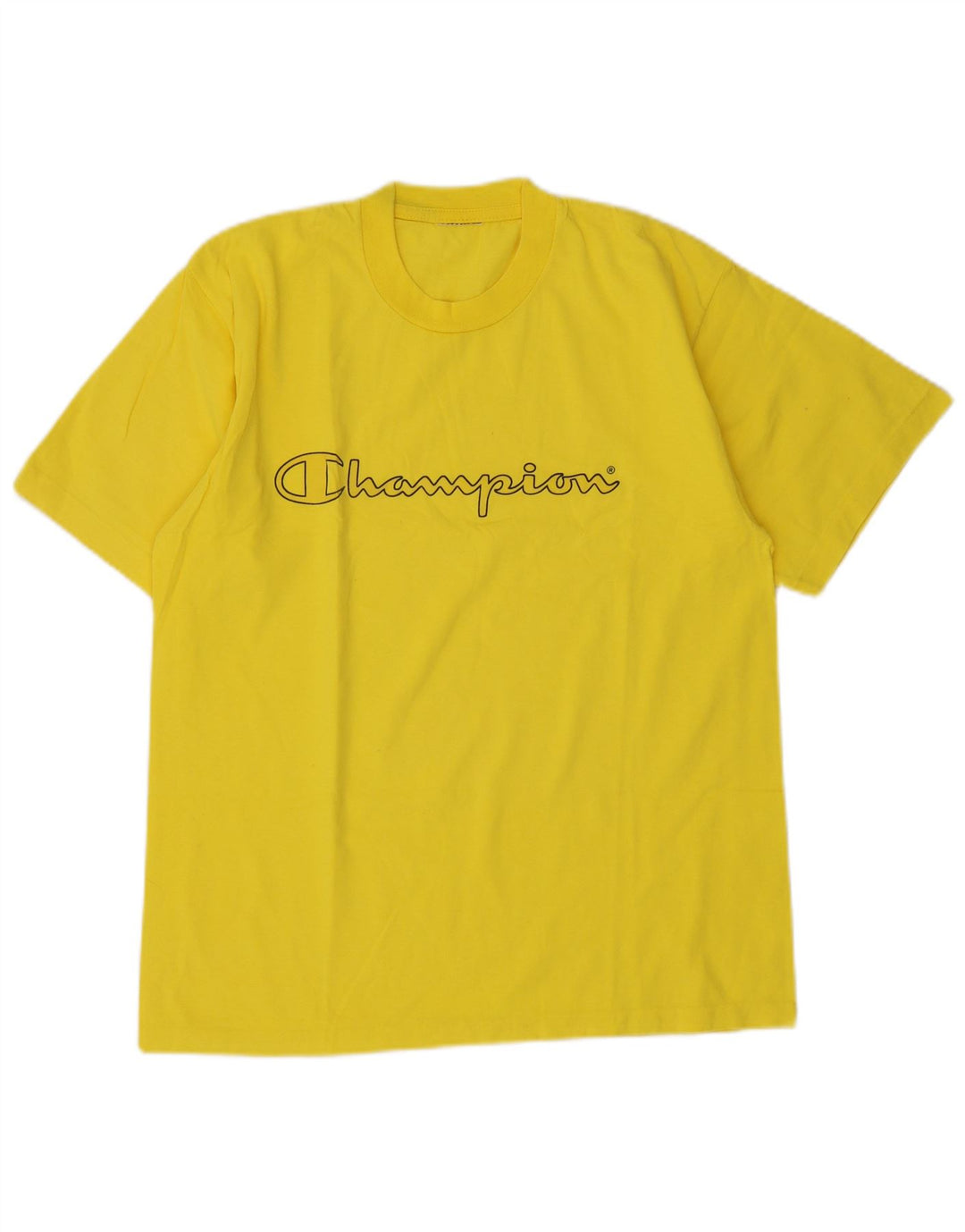 Champion Herren Grafik-T-Shirt-Oberteil Mittelgelb