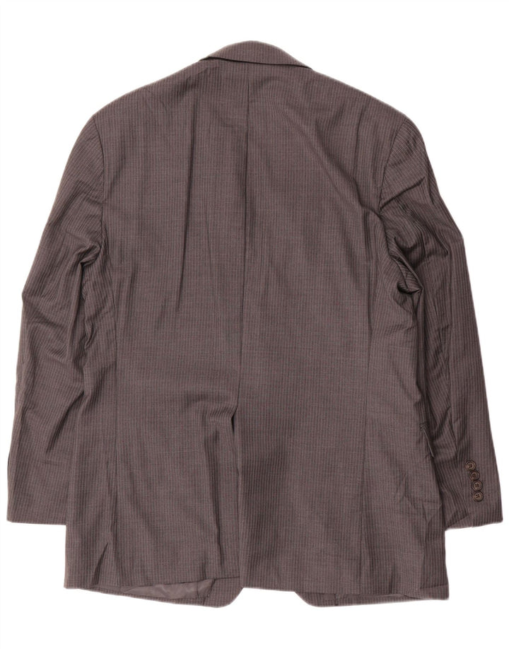 Ralph Lauren Herren-Blazer mit 2 Knöpfen, UK 40, große graue Nadelstreifenwolle