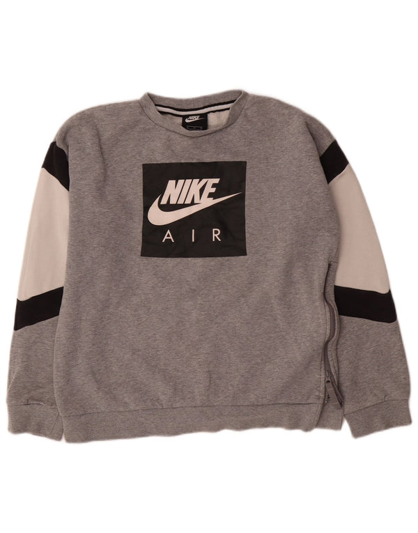 Nike Jungen Air Graphic Sweatshirt Pullover 13–14 Jahre XL Grau Farbblock